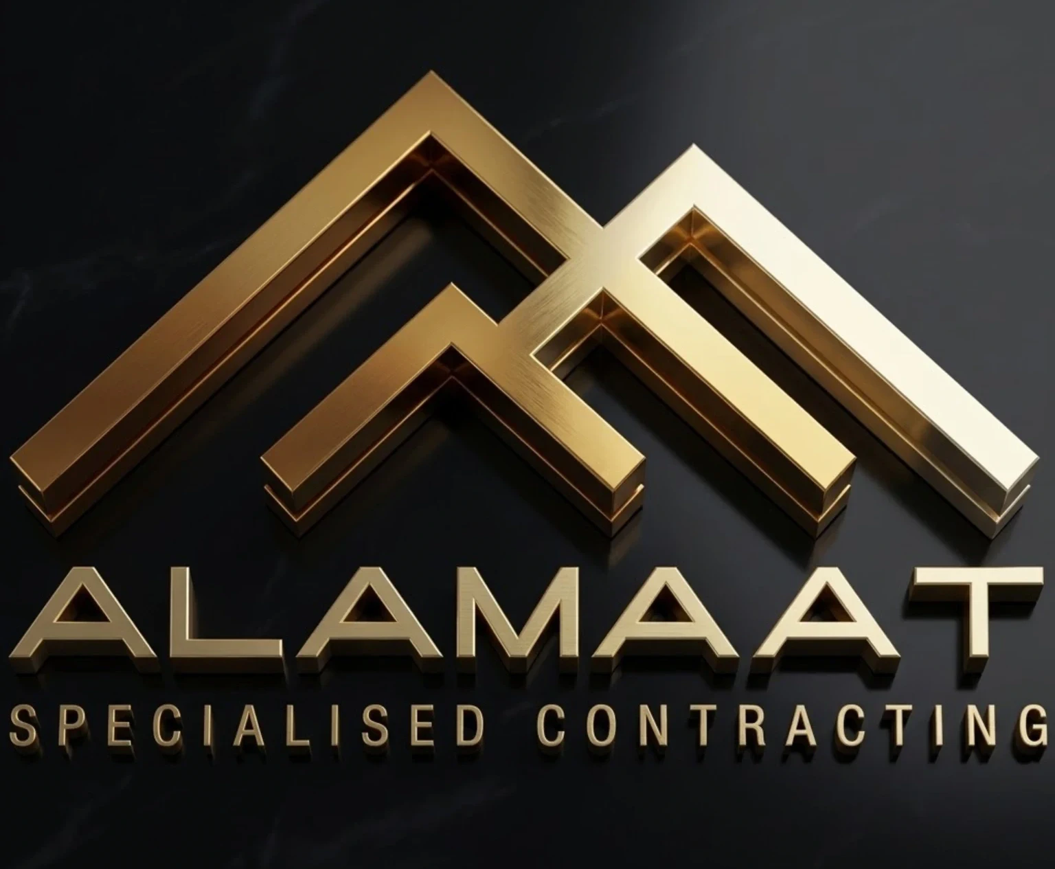 ALAMAAT Specialized contracting 3D Logo